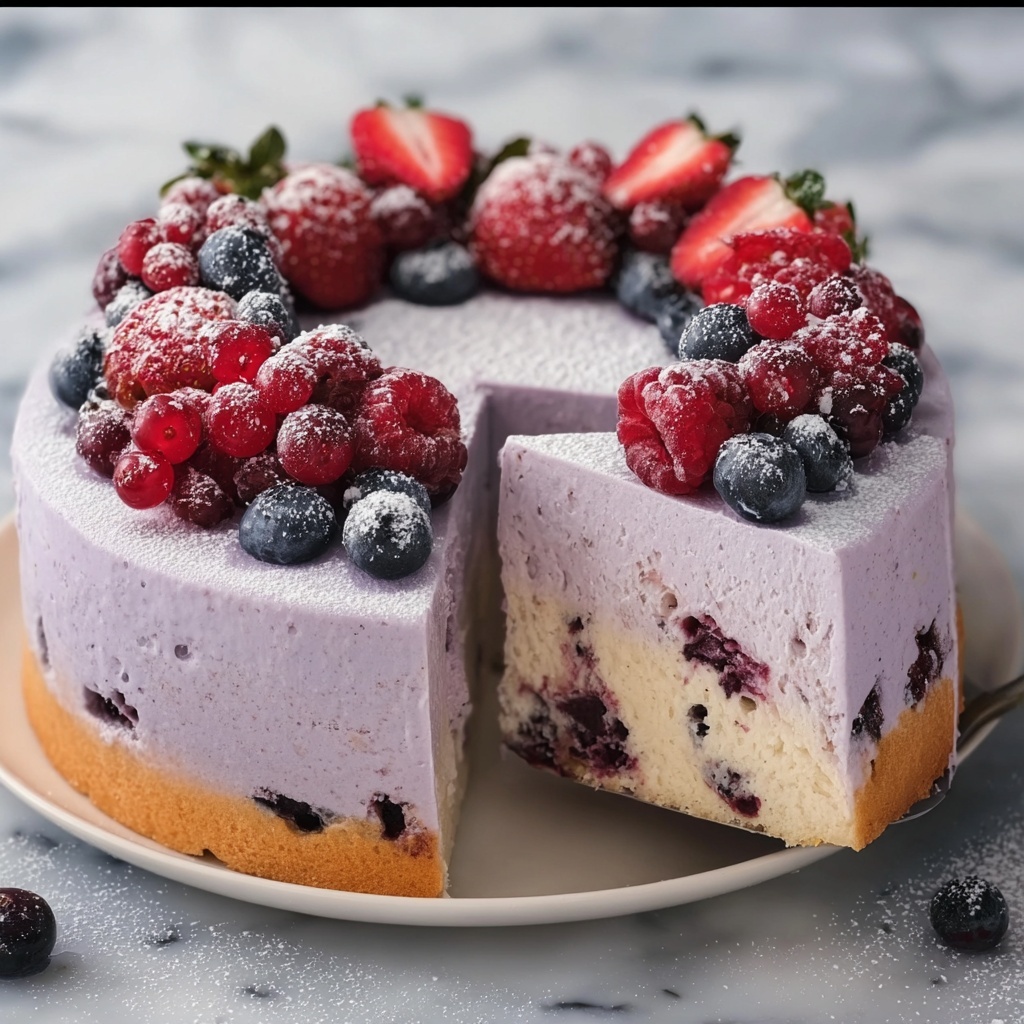 Berry Layered Mousse Cake Recipe - Recipe Image