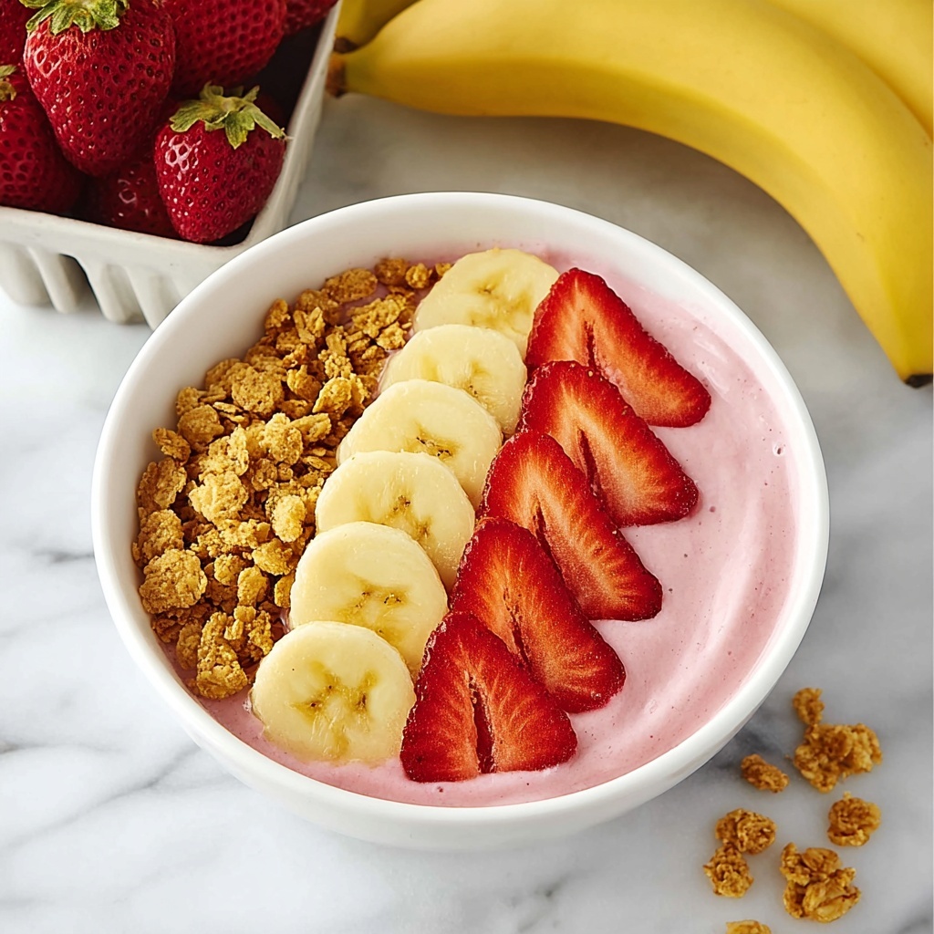 Strawberry Banana Smoothie Bowl Recipe - Recipe Image