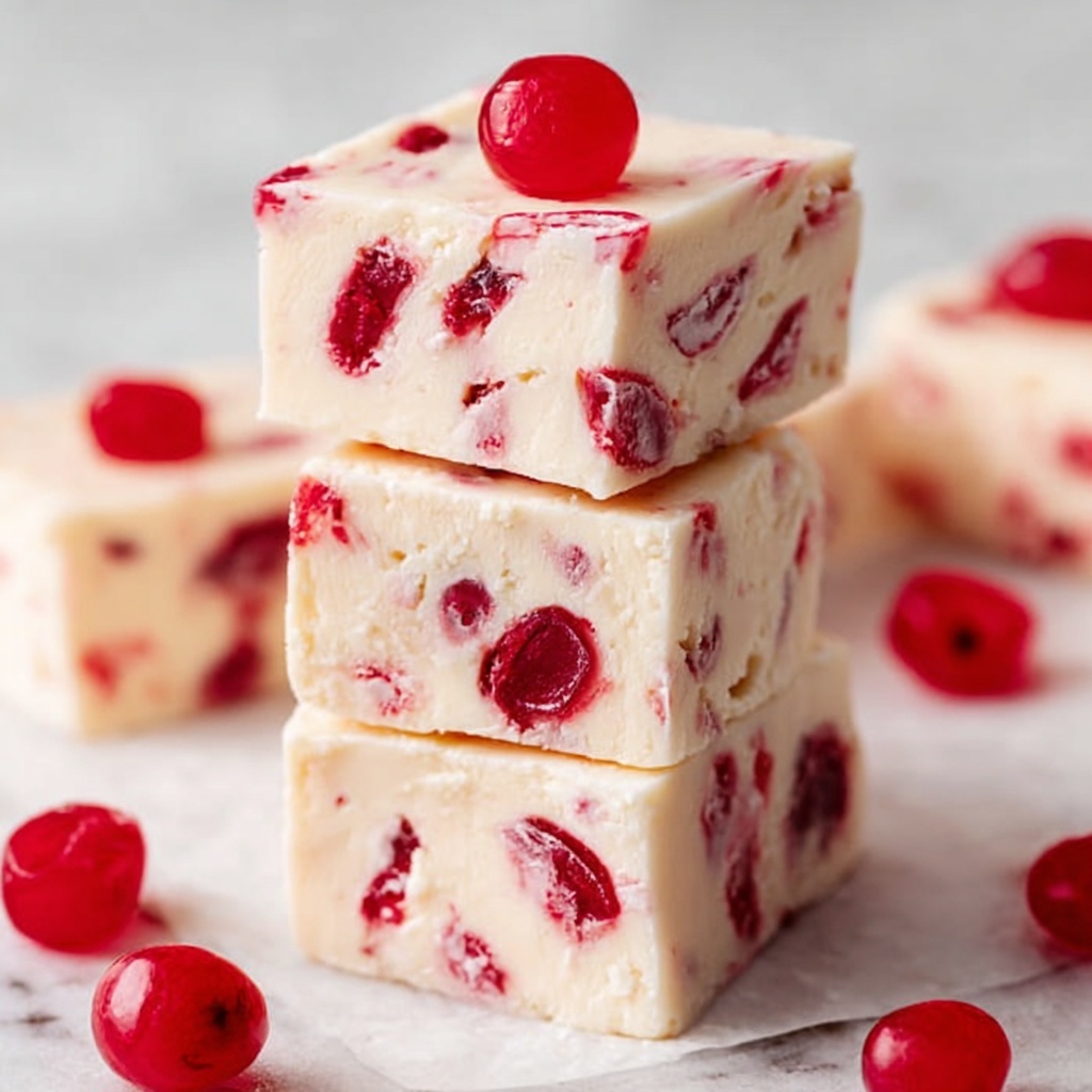 White Chocolate Cherry Fudge Recipe - Recipe Image