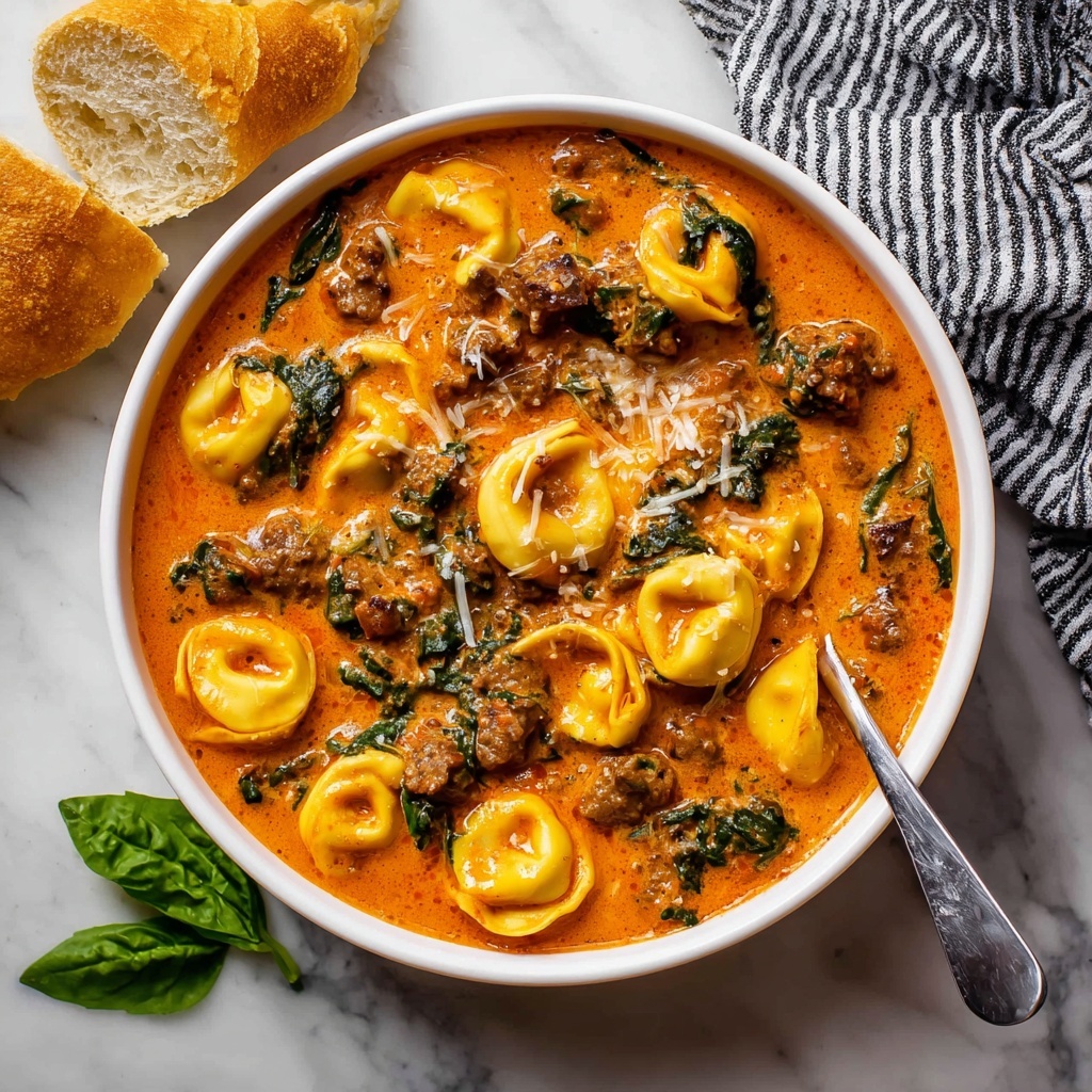 Creamy Sausage Tortellini Soup Recipe - Recipe Image