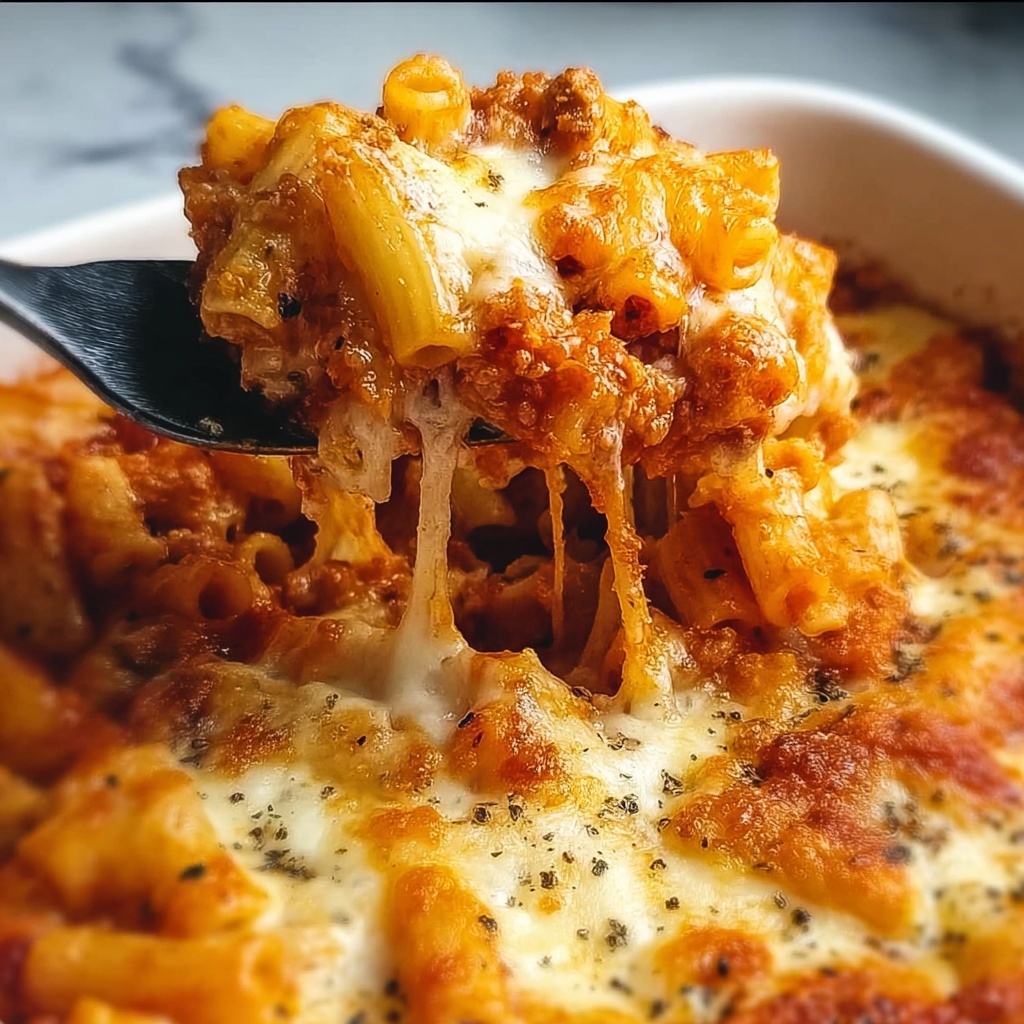 Three Cheese Baked Ziti Recipe - Recipe Image