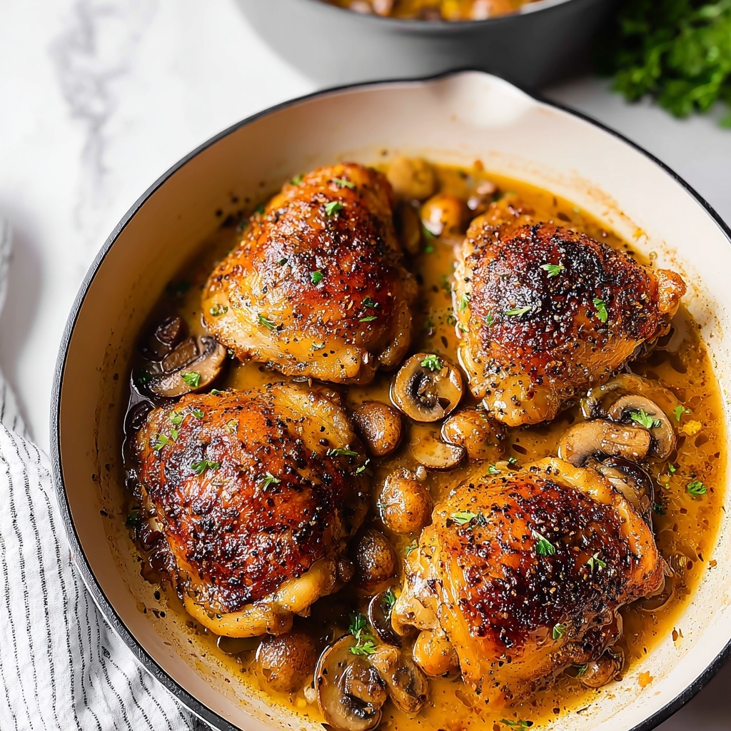 Skillet Chicken Thighs Recipe - Recipe Image