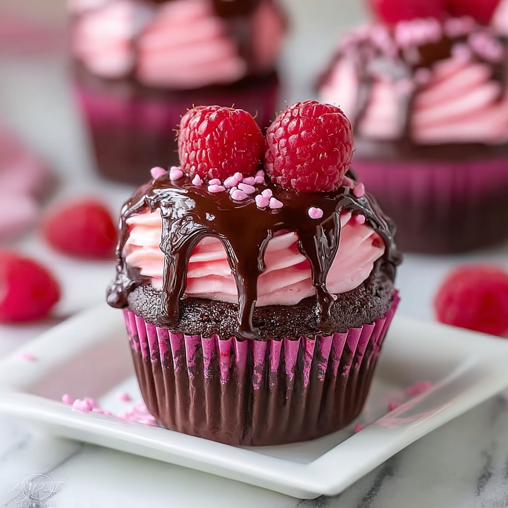 Raspberry Chocolate Lava Cupcakes Recipe - Recipe Image