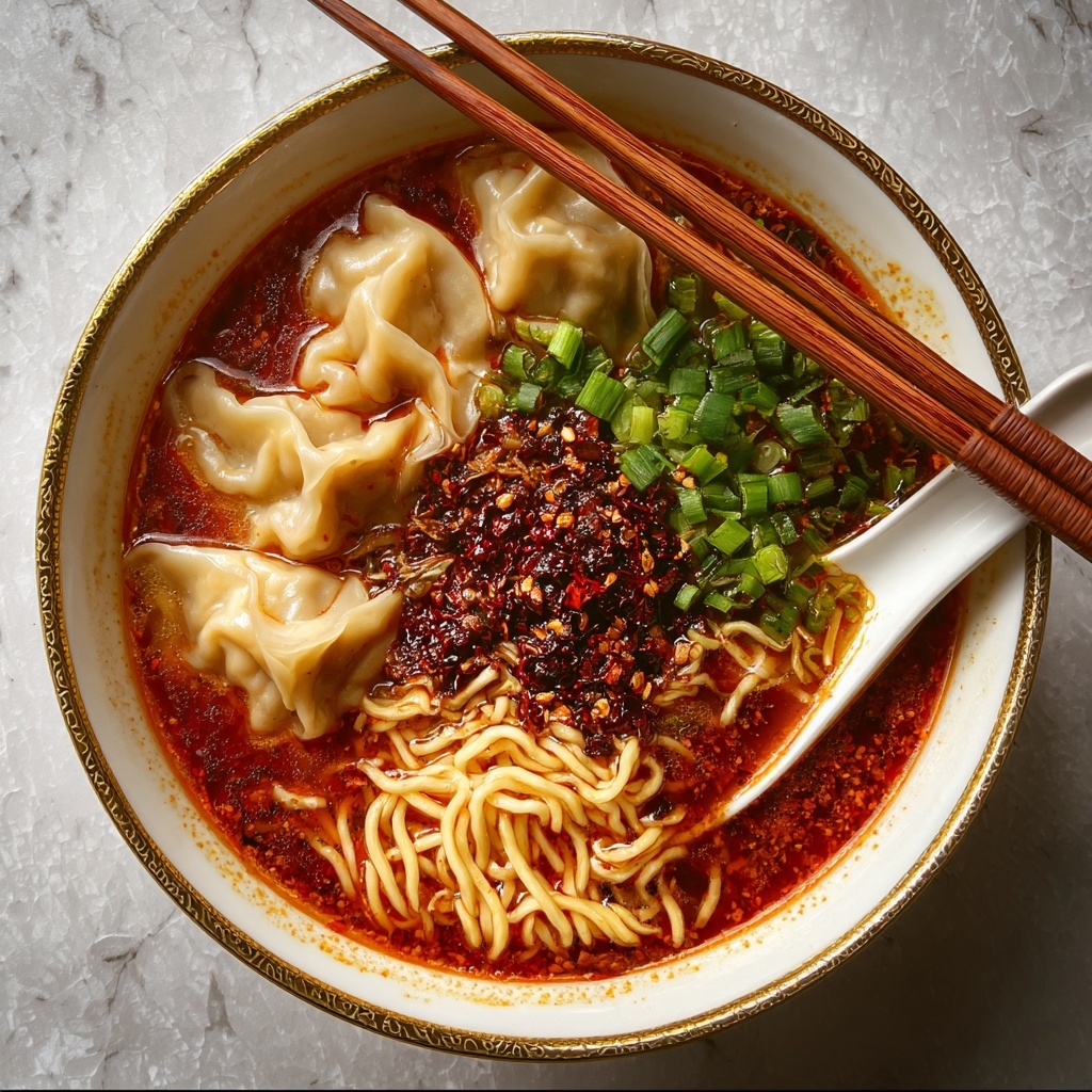 Hot and Sour Dumpling Noodle Soup Recipe - Recipe Image