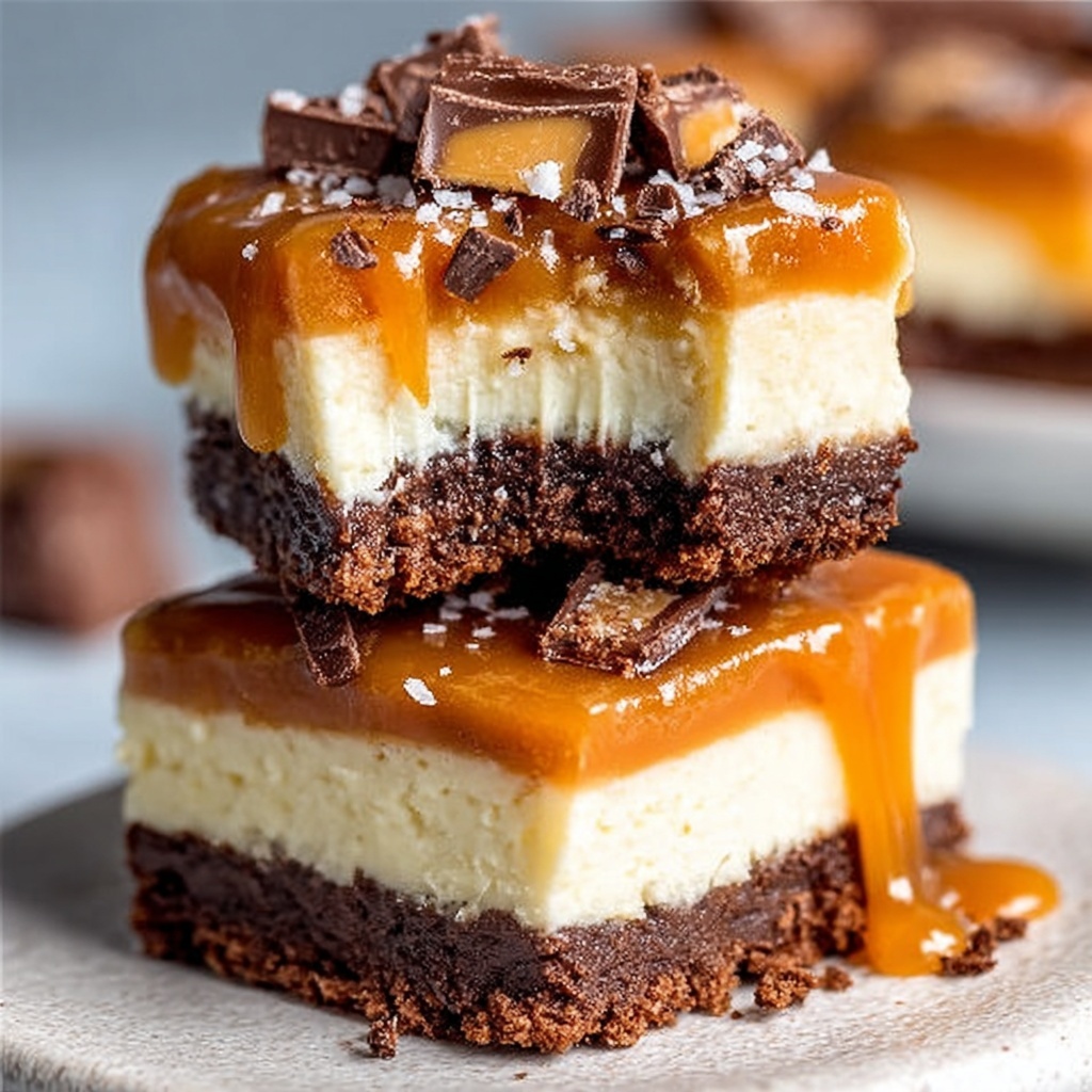 No-Bake Chocolate Caramel Cheesecake Bites Recipe - Recipe Image