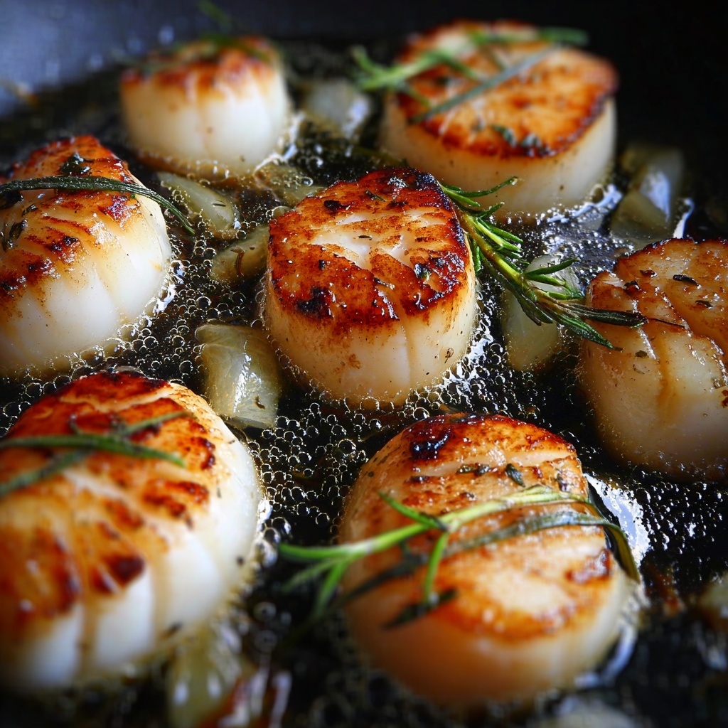 Brown Butter Scallops with Garlic, Thyme, and Lemon Recipe - Recipe Image
