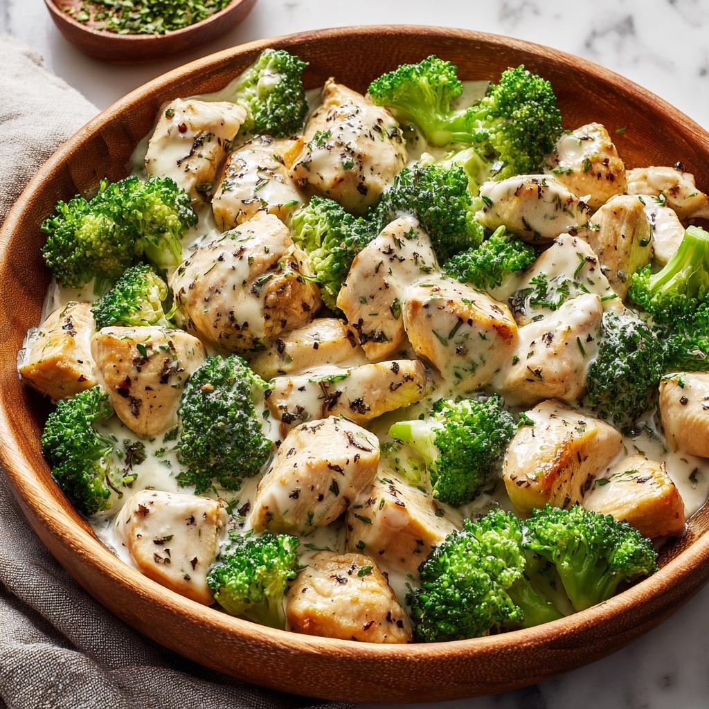 Chicken with Broccoli in a Creamy Cheesy Sauce Recipe - Recipe Image