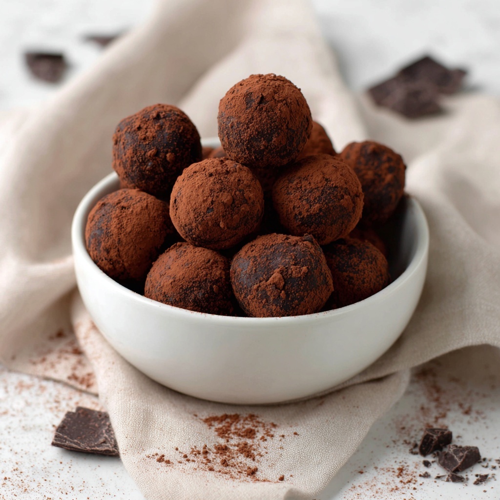 Vegan Chocolate Peanut Butter Energy Balls Recipe - Recipe Image