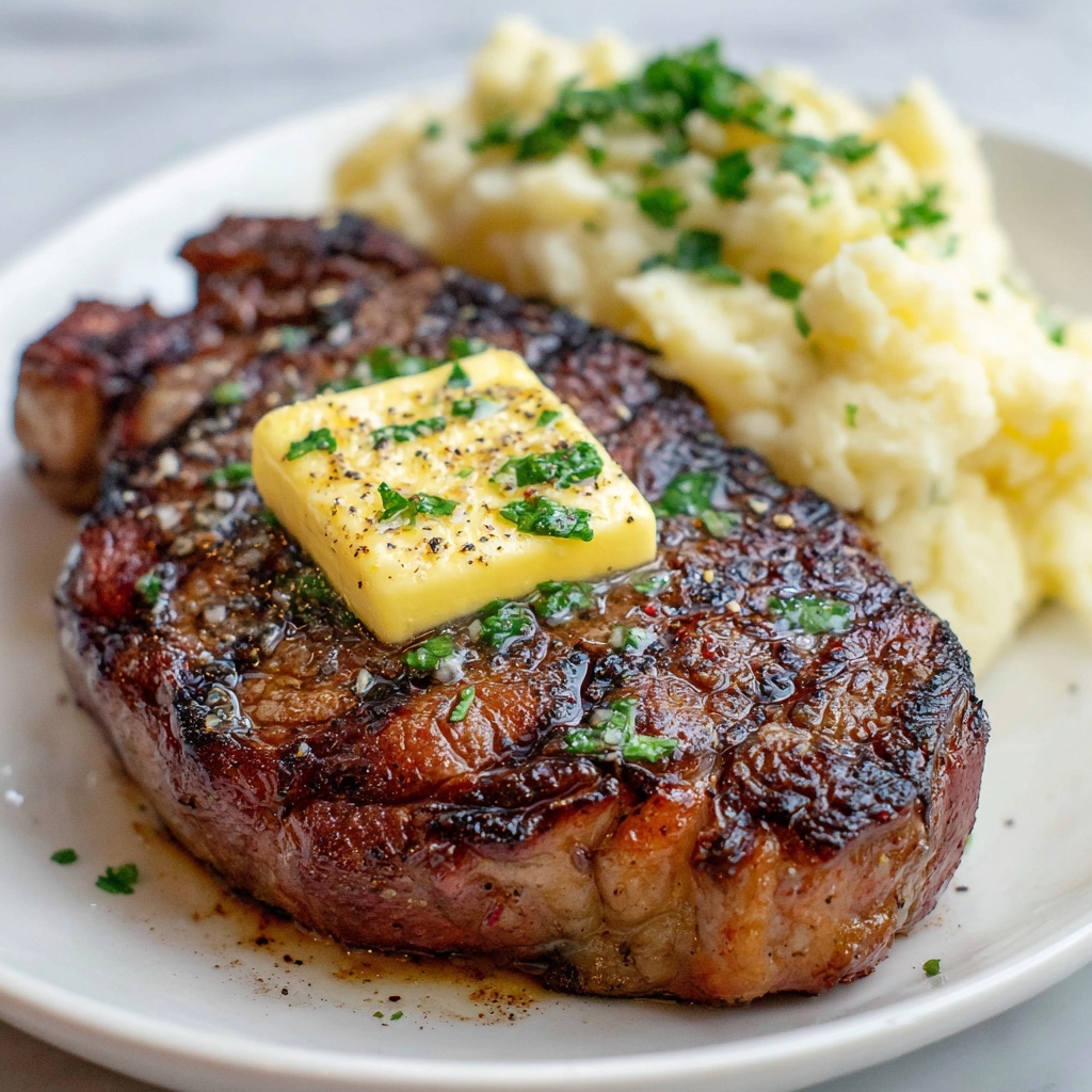 Marinated Air Fryer Ribeye Steak Recipe - Recipe Image