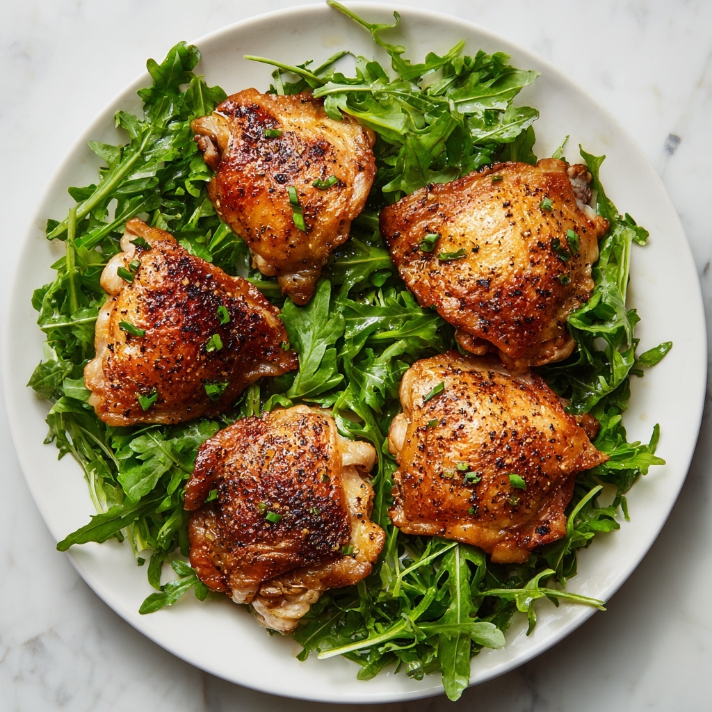 Oven Baked Chicken Thighs with Honey Mustard and Garlic Recipe - Recipe Image