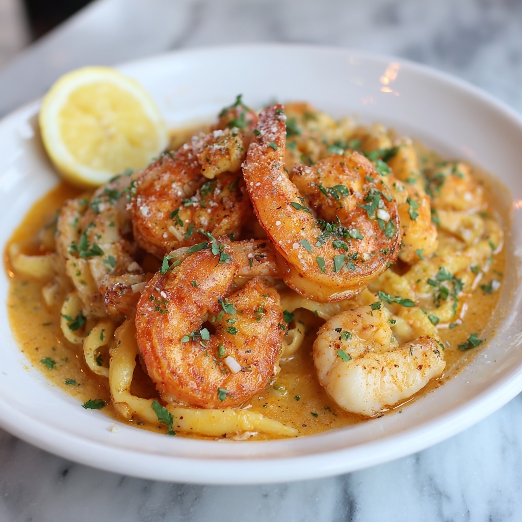 Lemon Pepper Lobster Shrimp Pasta Recipe - Recipe Image