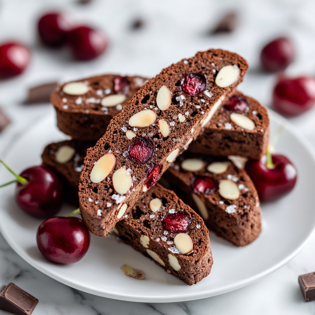 Decadent Chocolate Cherry Biscotti Recipe - Recipe Image