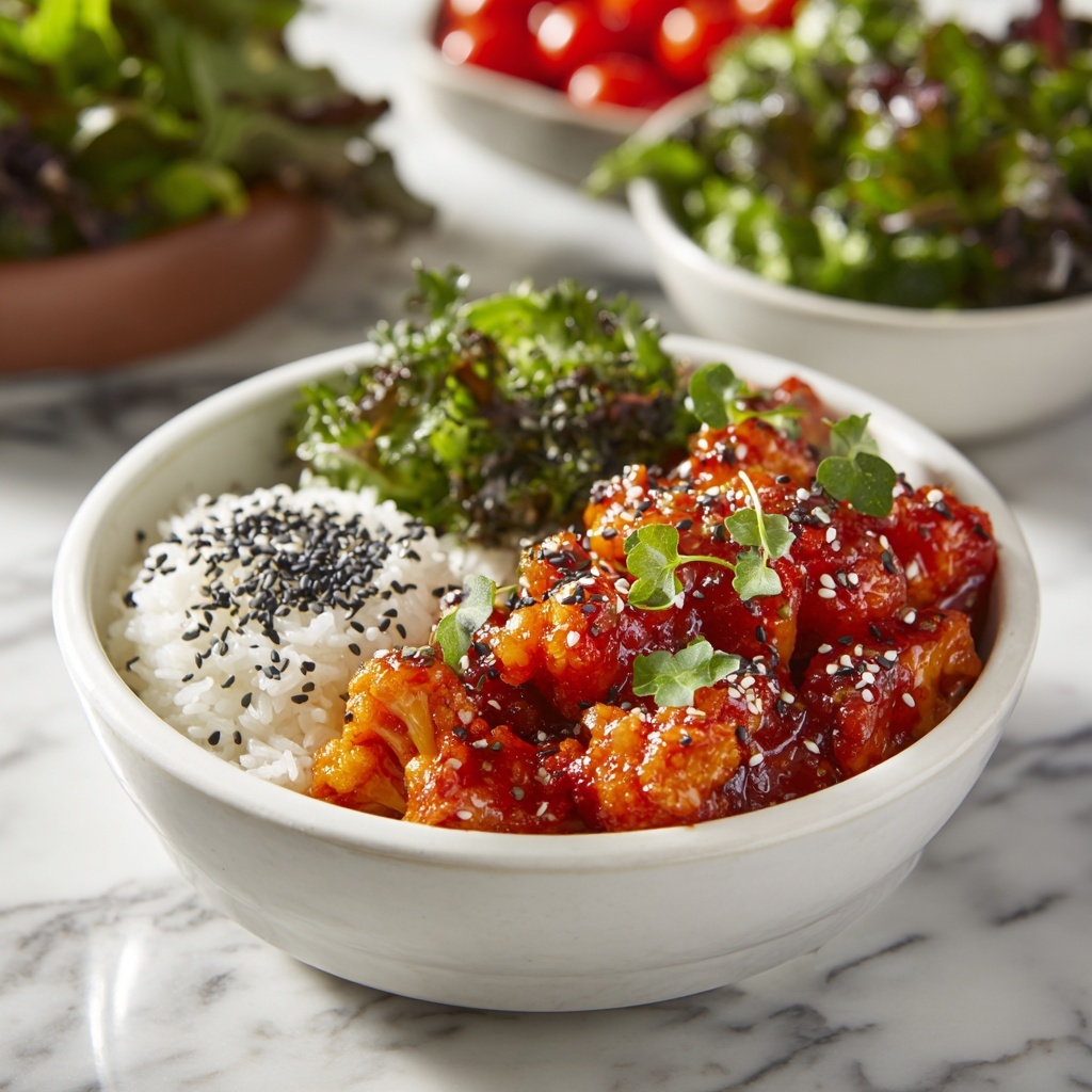 Sticky Sesame Cauliflower (Vegan Recipe) Recipe - Recipe Image