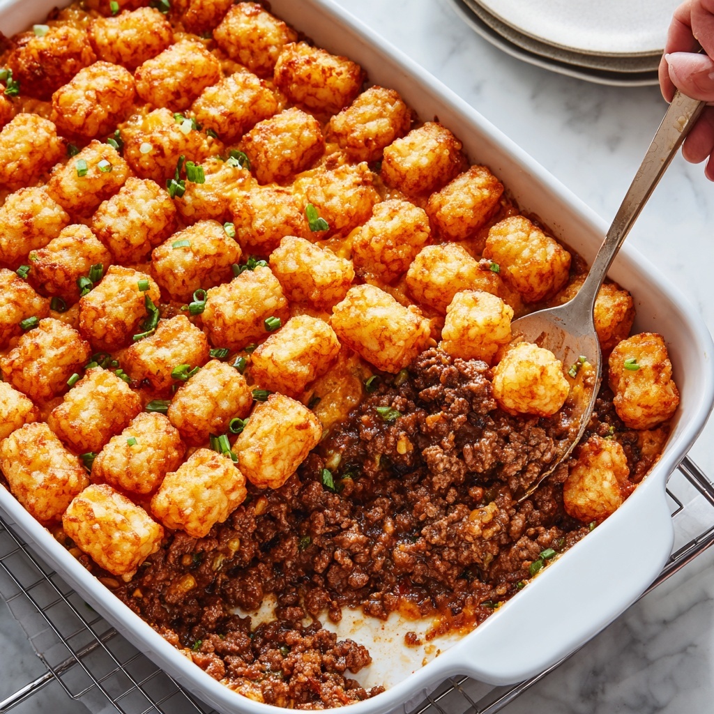 Cheesy Tater Tot Casserole Recipe - Recipe Image