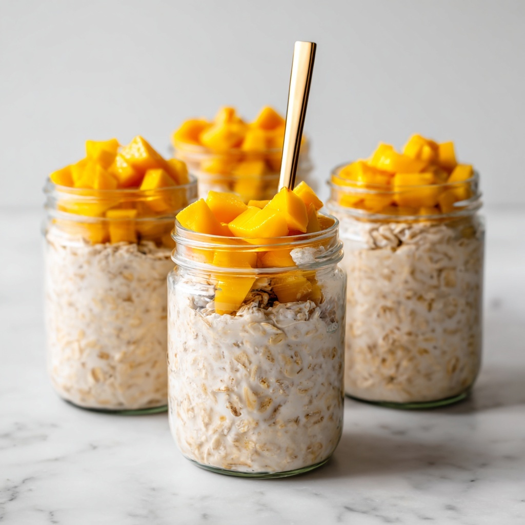 Mango Lassi Overnight Oats Recipe - Recipe Image
