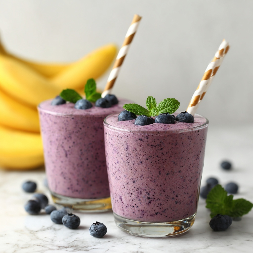 Vegan Blueberry Banana Smoothie Recipe - Recipe Image