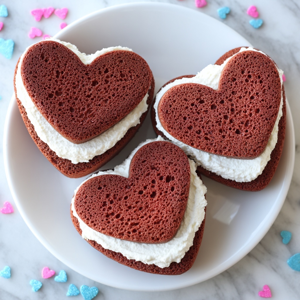 Red Velvet Brownie Hearts Recipe - Recipe Image
