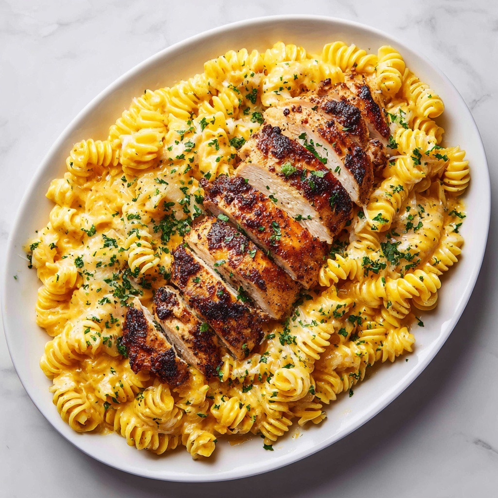 Parmesan Garlic Chicken Mac and Cheese Recipe - Recipe Image