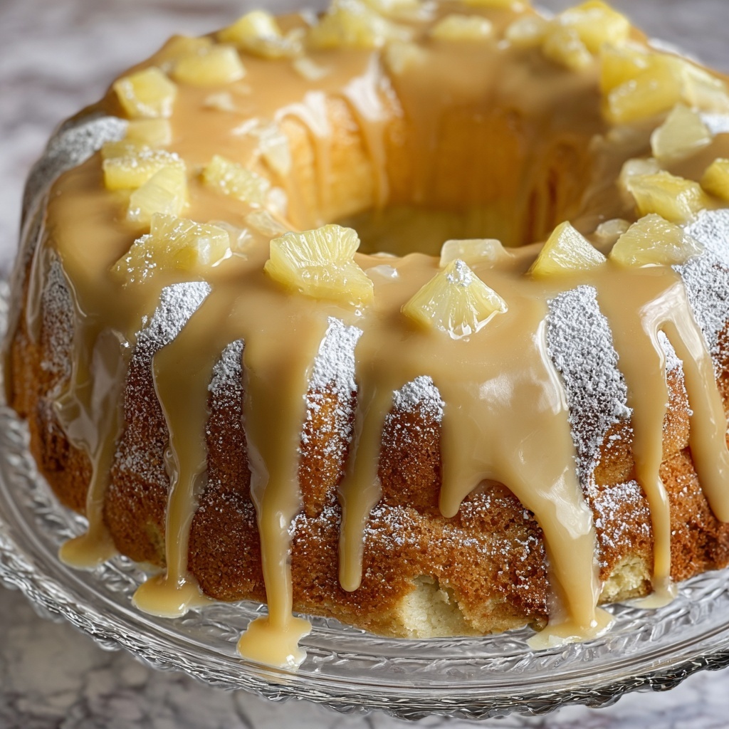 Pineapple Cream Cheese Pound Cake Recipe - Recipe Image