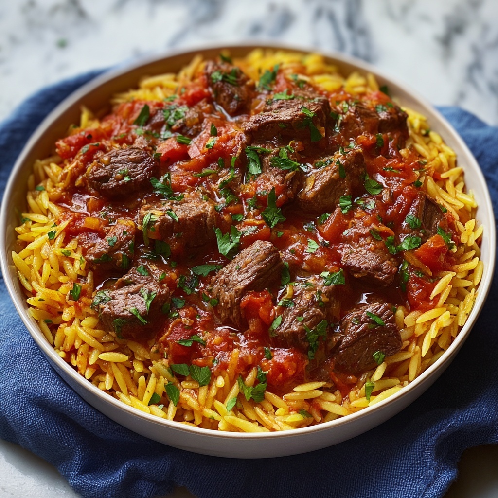 Beef Giouvetsi: A Traditional Greek Beef and Orzo Stew Recipe - Recipe Image