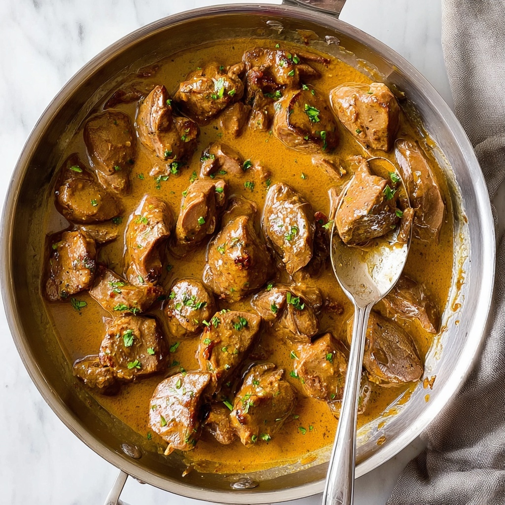 Creamy Chicken Livers Recipe - Recipe Image