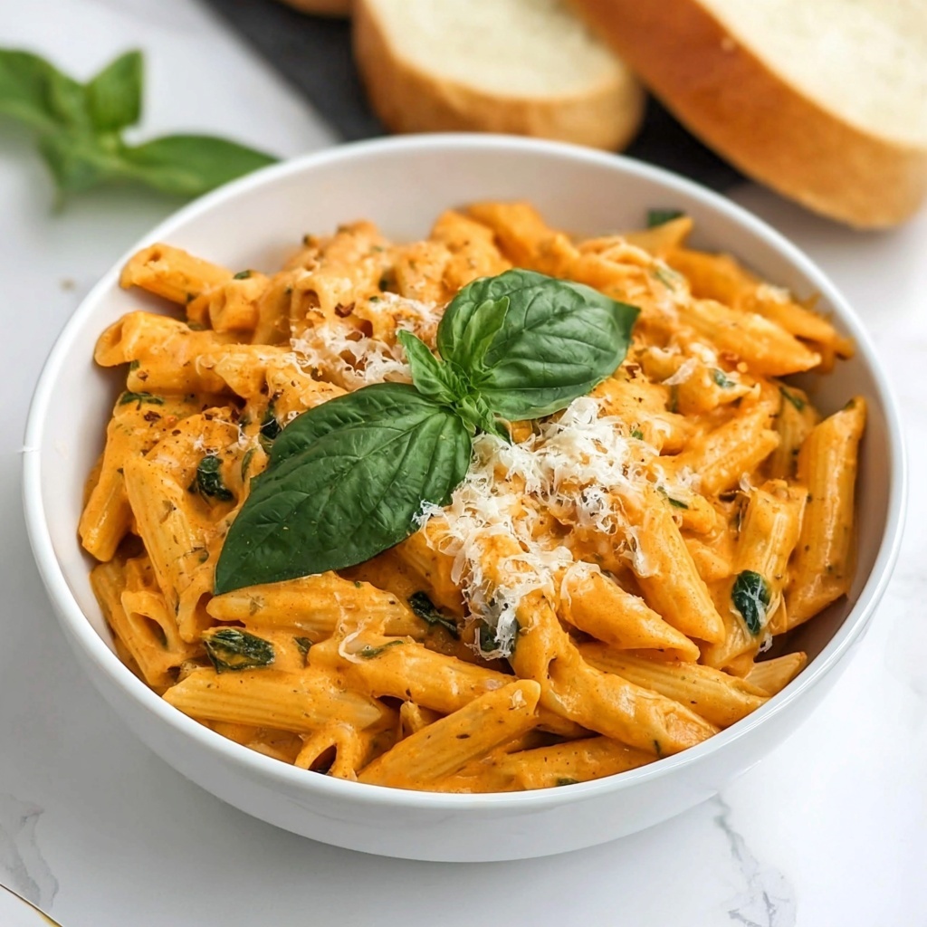 Creamy Tomato and Basil Penne Pasta Recipe - Recipe Image