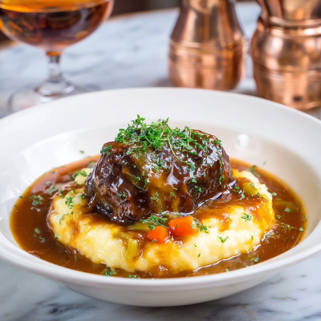 Cola-Braised Short Ribs with Creamy Parmesan Risotto Recipe - Recipe Image