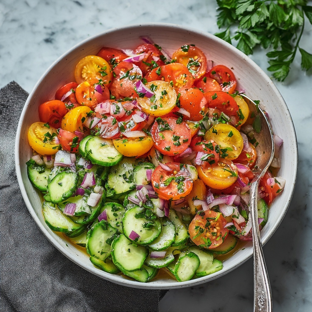 Shirazi Salad: A Fresh and Tangy Persian Delight Recipe - Recipe Image