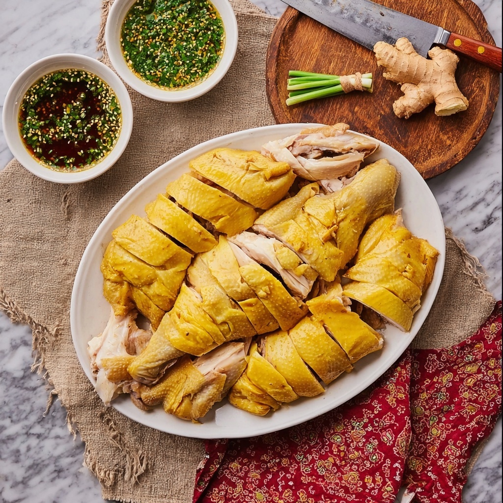 Cantonese White Cut Poached Chicken Recipe - Recipe Image