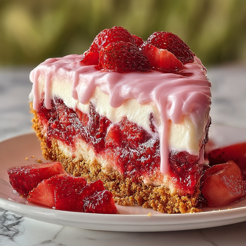 Strawberry Honeybun Cake with Strawberry Cream Icing Recipe - Recipe Image