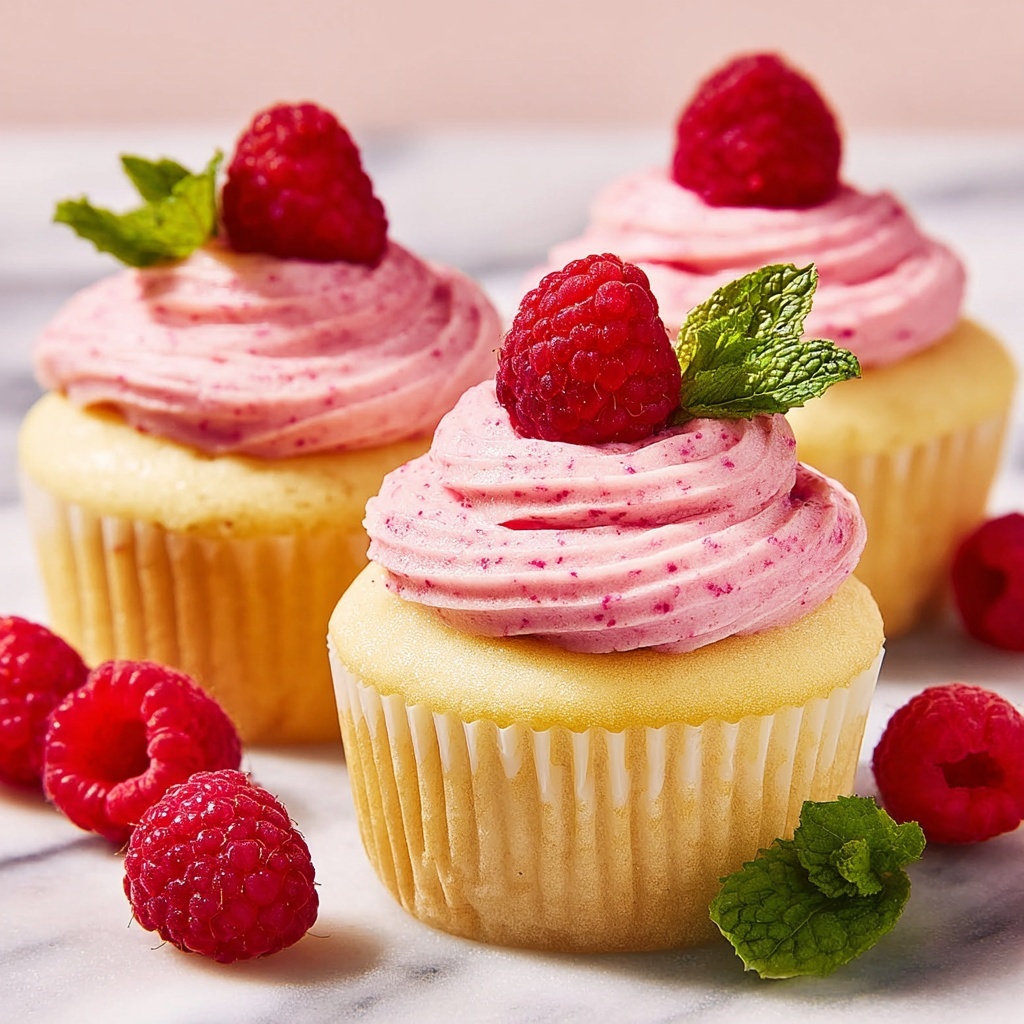 Raspberry Vanilla Cream Cheese Cupcakes Recipe - Recipe Image