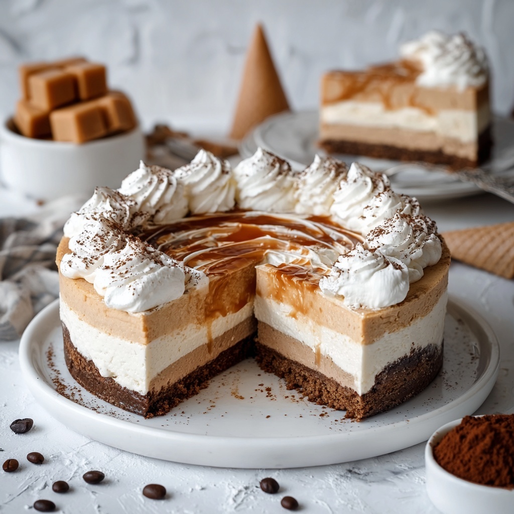 Sumptuous Espresso-Infused Biscuit and Cream Cheese Cake Recipe - Recipe Image