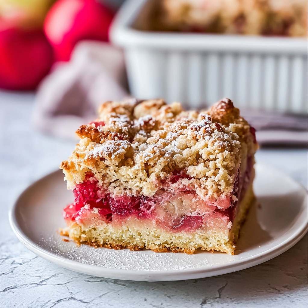 Rhubarb Buckle: A Rustic and Charming Spring Cake Recipe - Recipe Image