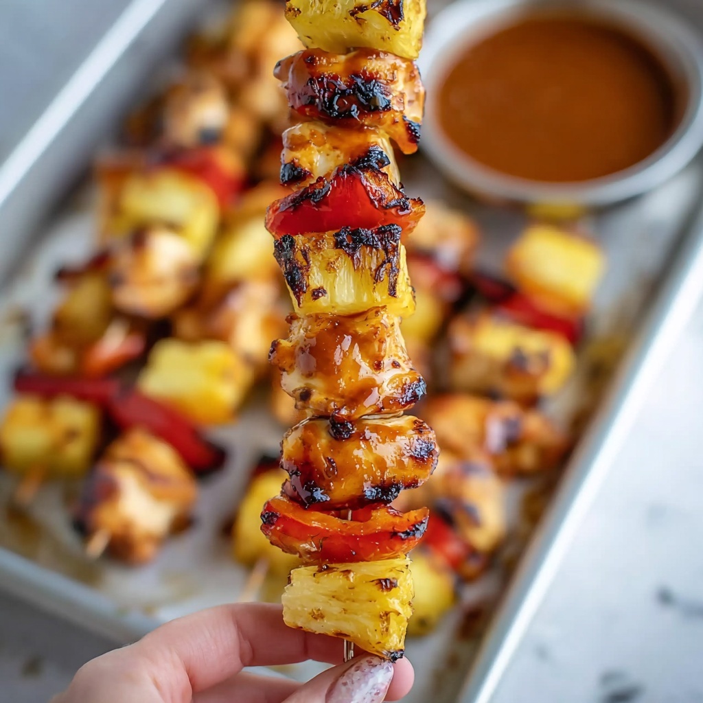BBQ Pineapple Chicken Kabobs Recipe - Recipe Image