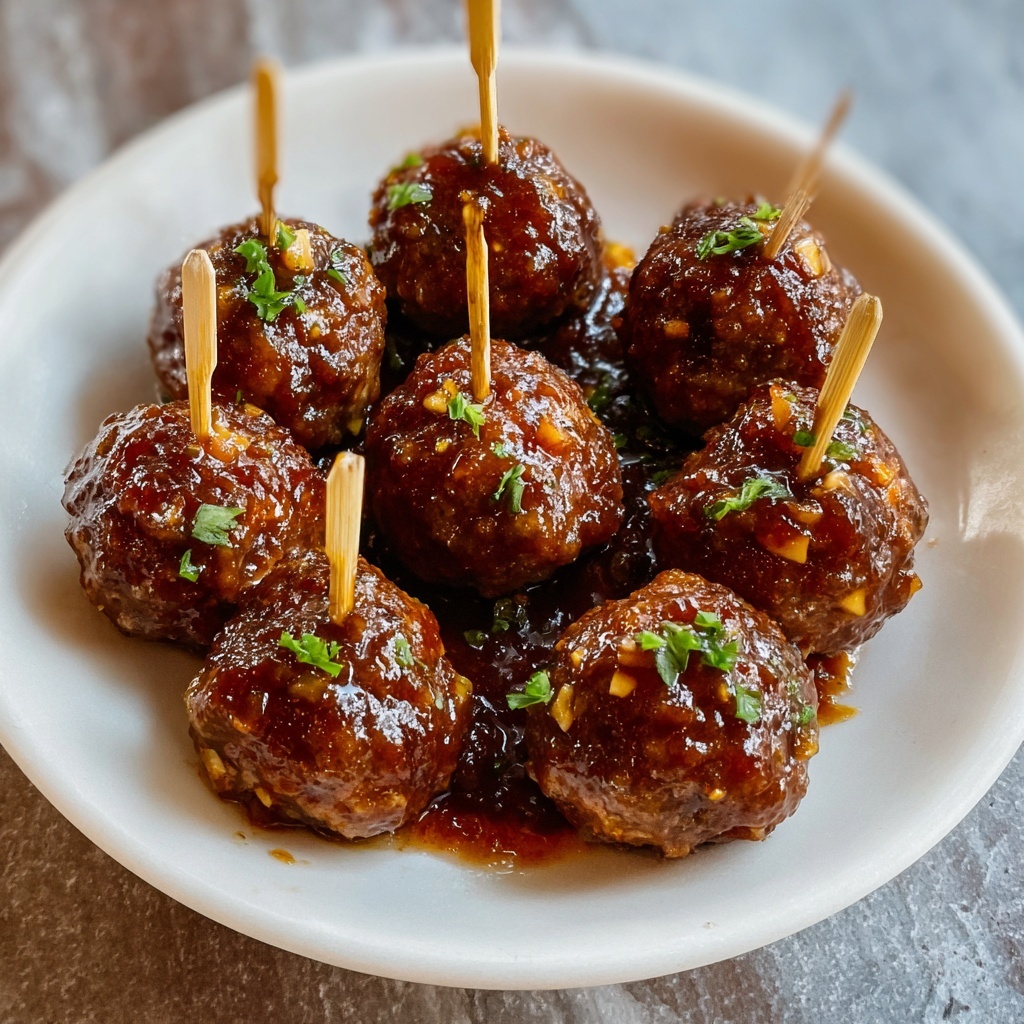 Baked Honey Garlic Meatballs Recipe - Recipe Image