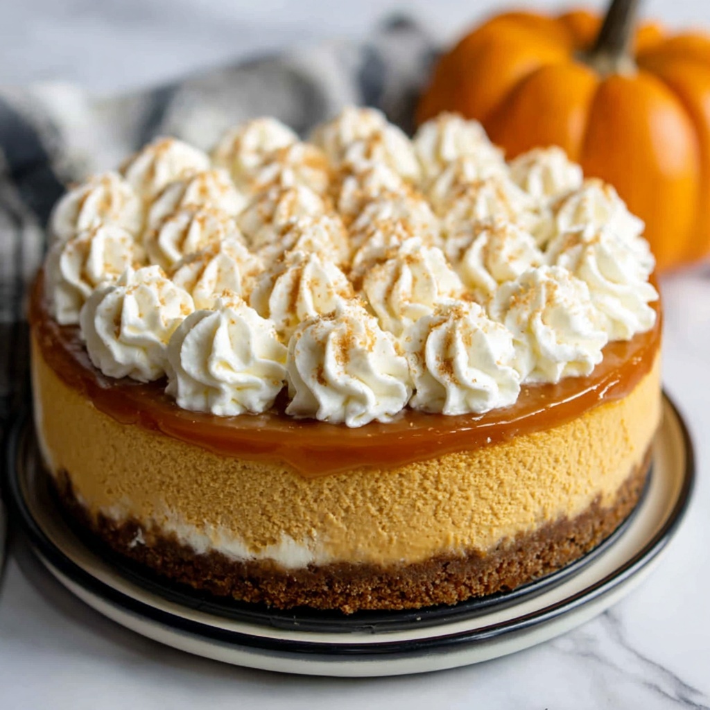 Caramel Pumpkin Cheesecake Recipe - Recipe Image