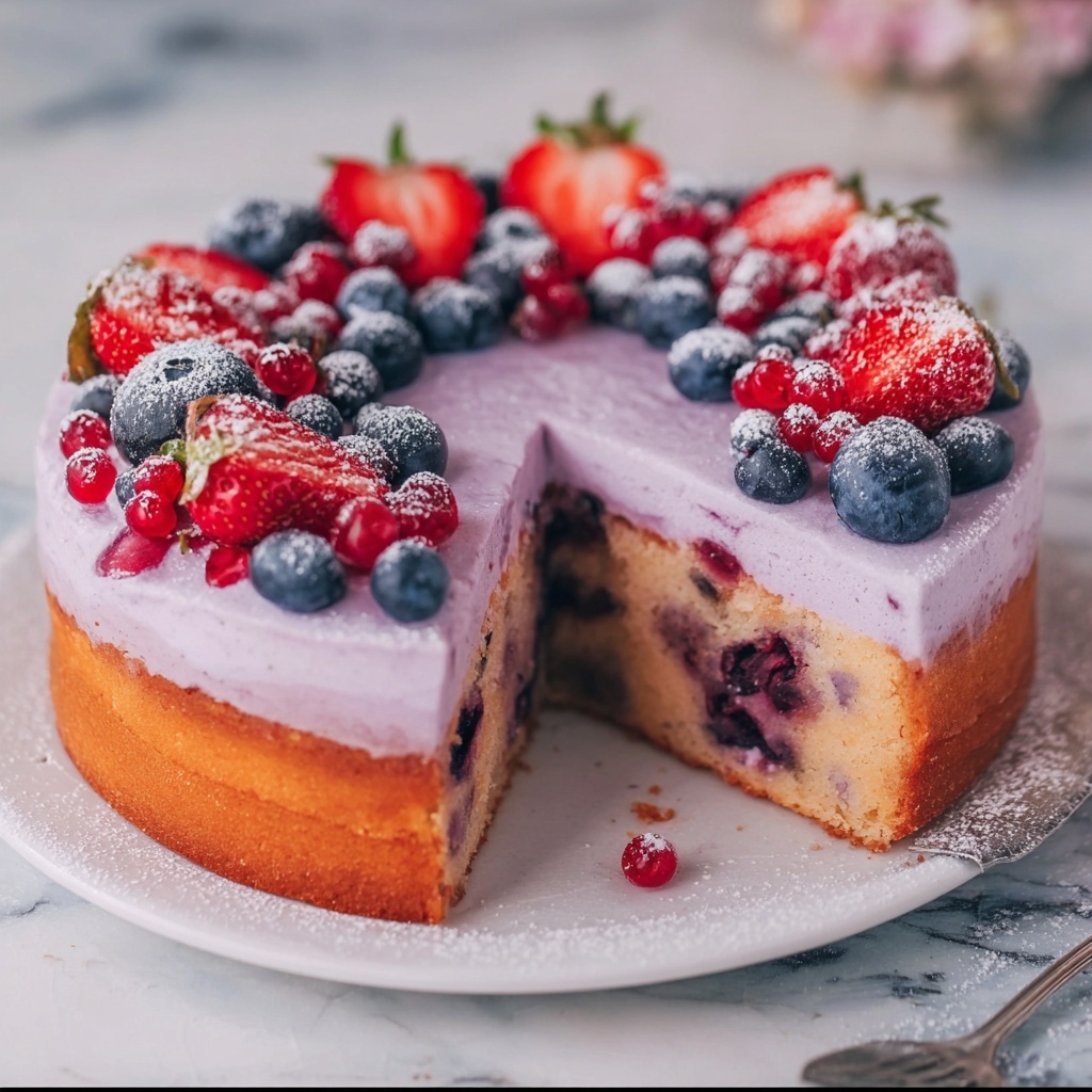 Berry Layered Mousse Cake Recipe - Recipe Image