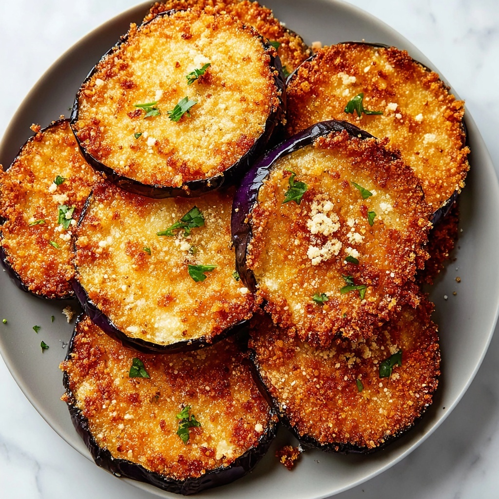 Crispy Parmesan Italian Seasoned Air Fryer Eggplant Recipe - Recipe Image