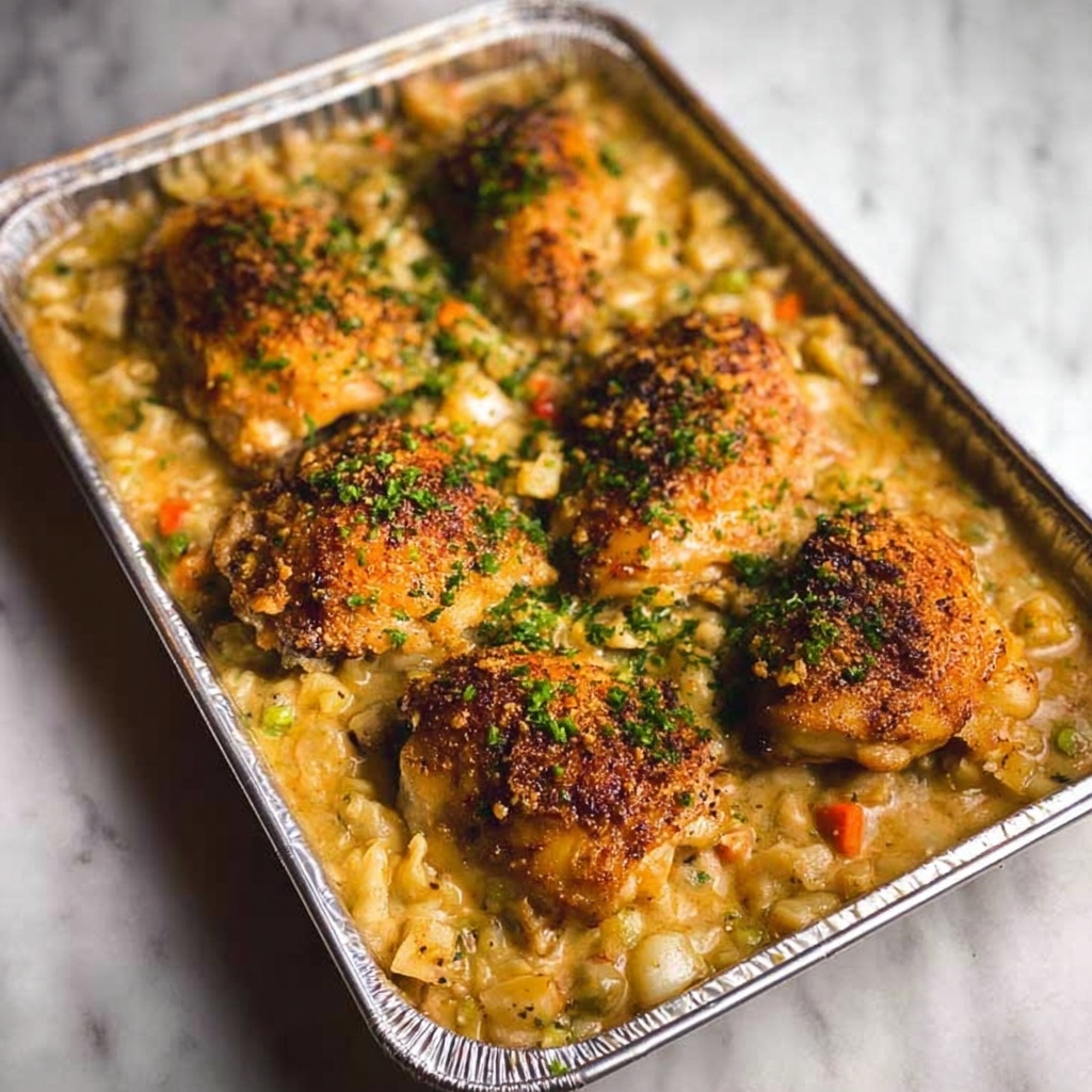 Creamy Onion Chicken Bake with Stuffing Recipe - Recipe Image