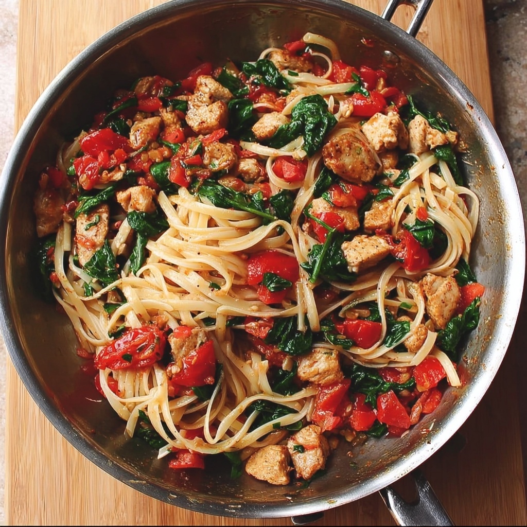 Tomato Spinach Shrimp Pasta Recipe - Recipe Image
