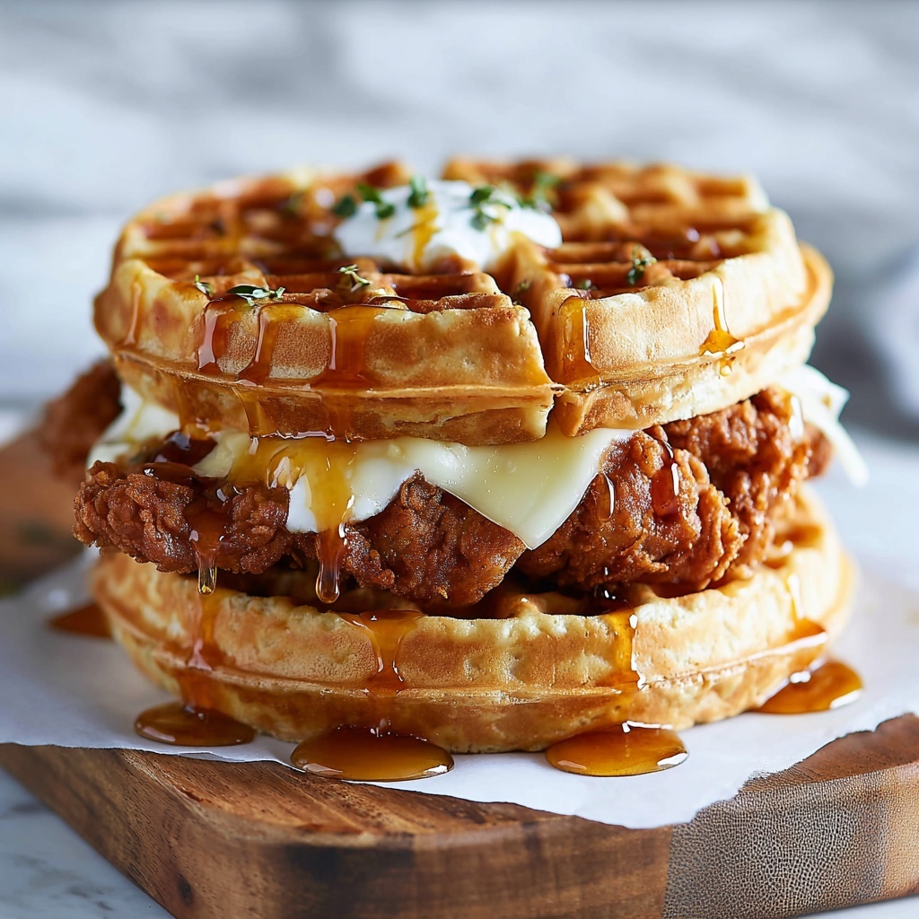 Chicken and Waffles Sliders Recipe - Recipe Image