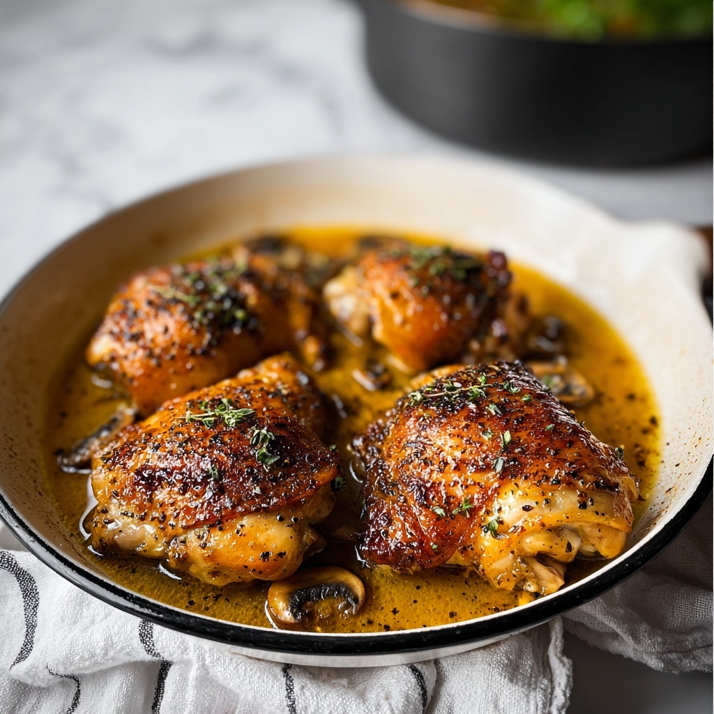 Skillet Chicken Thighs Recipe - Recipe Image