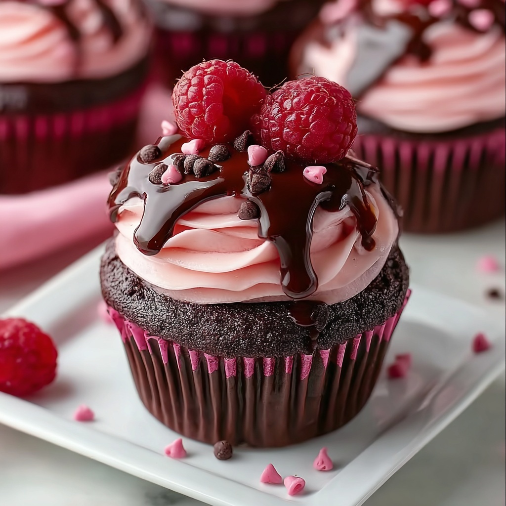Raspberry Chocolate Lava Cupcakes Recipe - Recipe Image