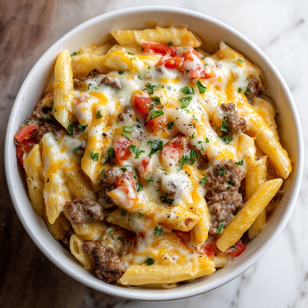 Classic Philly Cheesesteak Pasta Recipe - Recipe Image