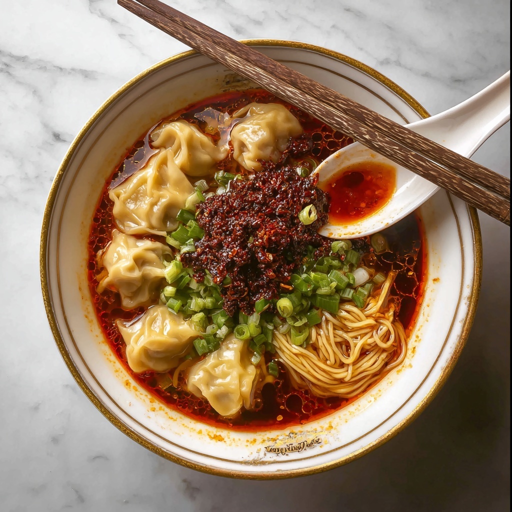 Hot and Sour Dumpling Noodle Soup Recipe - Recipe Image