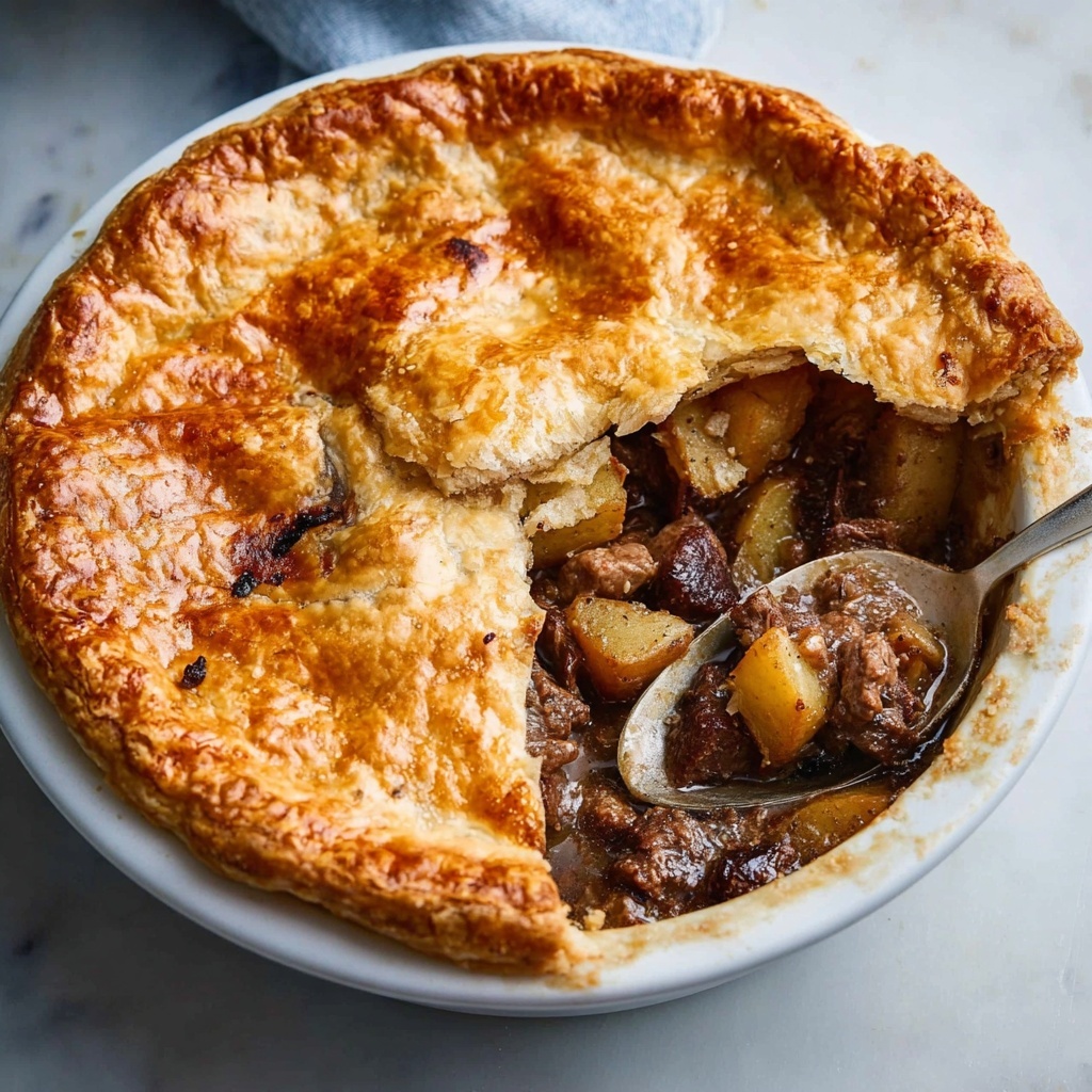 Rich and Tasty Slow-Cooked Steak Pie Recipe - Recipe Image