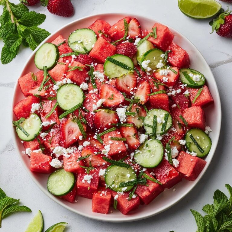 Feta Watermelon Cucumber Salad Recipe