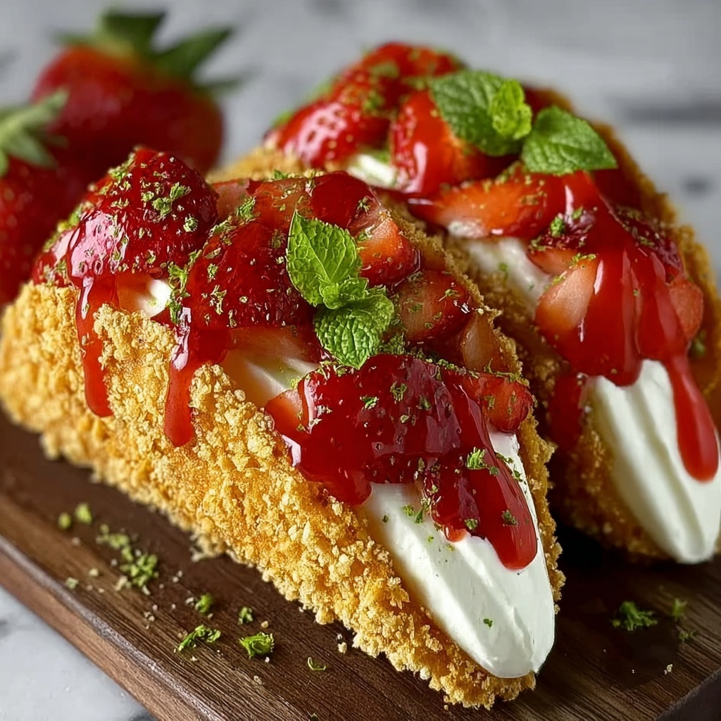 Strawberry Crunch Cheesecake Tacos Recipe - Recipe Image