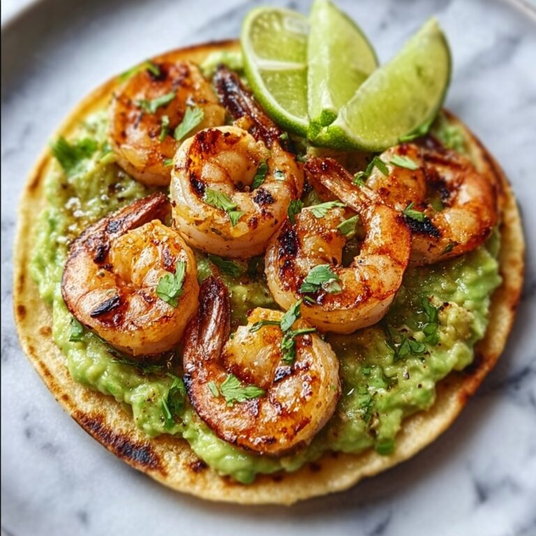 Grilled Shrimp Tostadas with Creamy Avocado Recipe