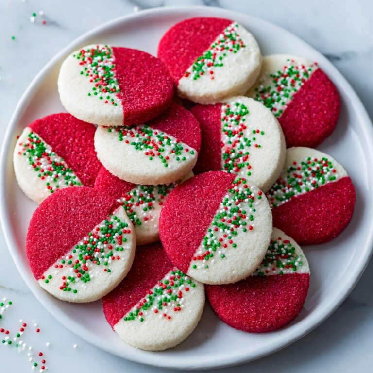 Red Velvet Shortbread Cookies Dipped in White Chocolate Recipe